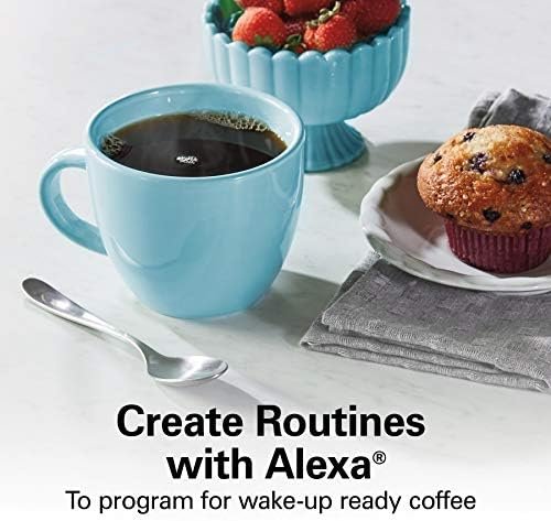 Hamilton Beach Works with Alexa Smart Coffee Maker, Programmable, 12 Cup Capacity, Black and Stainless Steel (49350) – A Certified for Humans Device - Image 4