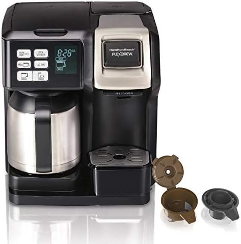 Hamilton Beach FlexBrew Thermal Coffee Maker, Single Serve & Full Pot, Black and Stainless & Variety Pack of Coffee, Tea, and Hot Chocolate - Great Sampler of Coffee, Tea - Huge 50 Pack of Pods - Image 3