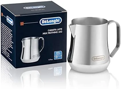 De'Longhi Dinamica Automatic Coffee & Espresso Machine TrueBrew, Burr Grinder + Descaling Solution, Cleaning Brush & Bean Shaped Icecube Tray, White & Milk Frothing Jug, 12 oz, Stainless Steel - Image 6