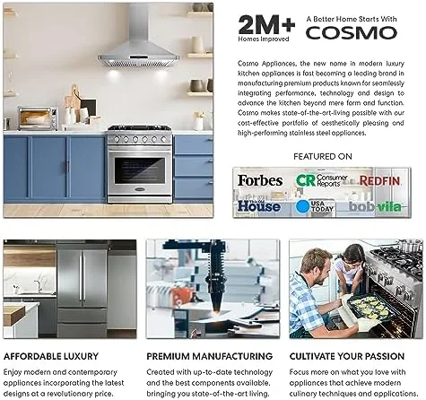 COSMO COS-30EDWC 30 in. Electric Double Wall Oven with 5 cu. ft. Capacity, Turbo True European Convection, 7 Cooking Modes, Self-Cleaning in Stainless Steel - Image 5