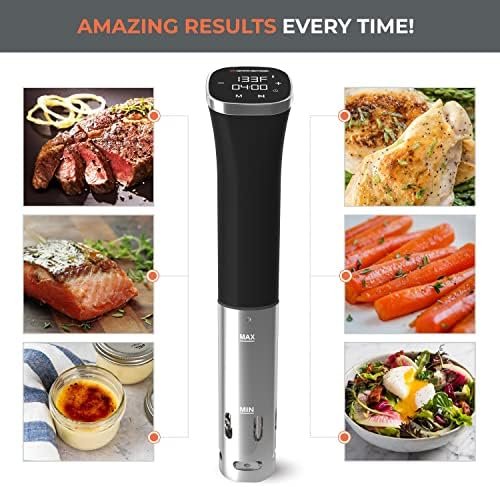 Sous Vide Cooker Starter Kit | All In One | Sous Vide Immersion Circulator Slim Design 1000W, 20 Sous Vide Reusable Vacuum Bags, Electric Pump, Sous Vide Clips, Cookbook | Special Edition - Image 5