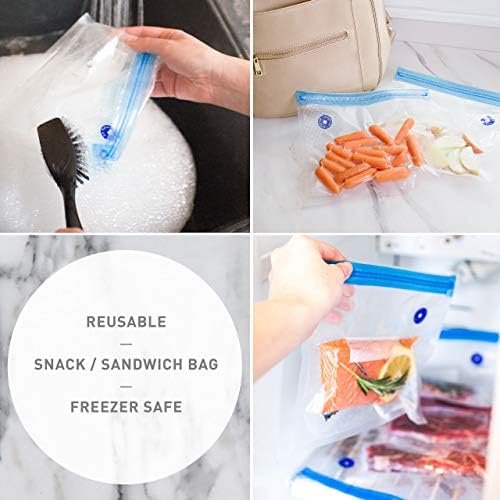 OUII Sous Vide Bags for Joule and Anova Cooker - 52 Pieces Kit with Vacuum Sealer Bags, Hand Pump, Clips - 3 Bag Sizes, Food Storage, Meal Prep - Fits Any Sous Vide Cooking Machine - Image 5