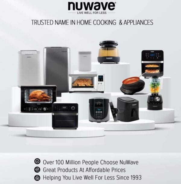 Nuwave Brio 7-in-1 Air Fryer, 7.25-Qt with One-Touch Digital Controls, 50°- 400°F Temperature Controls in 5° Increments, Linear Thermal (Linear T) for Perfect Results, Black - Image 7