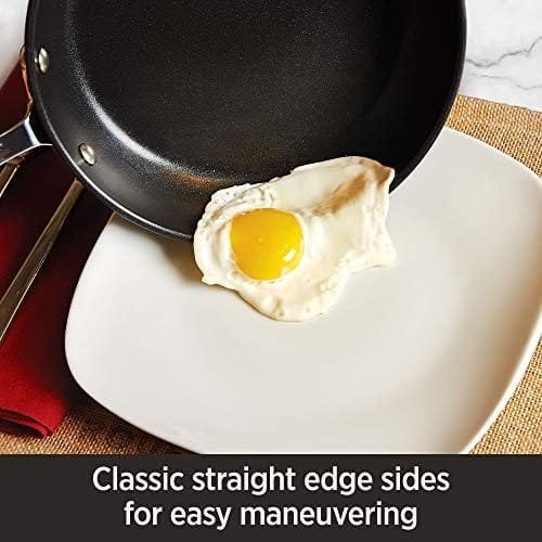 All-Clad HA1 Hard Anodized Nonstick Saute Pan with Lid and Fry Pan Set 4 Quart, 10 Inch Induction Oven Broiler Safe 500F Pots and Pans, Cookware Black - Image 8