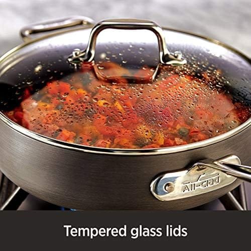 All-Clad HA1 Hard Anodized Nonstick Saute Pan with Lid and Fry Pan Set 4 Quart, 10 Inch Induction Oven Broiler Safe 500F Pots and Pans, Cookware Black - Image 10
