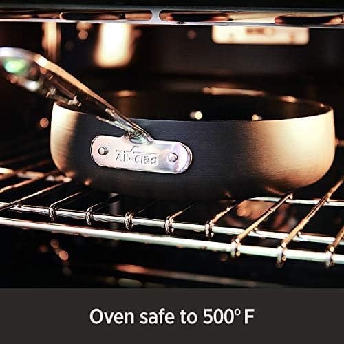 All-Clad HA1 Hard Anodized Nonstick Saute Pan with Lid and Fry Pan Set 4 Quart, 10 Inch Induction Oven Broiler Safe 500F Pots and Pans, Cookware Black - Image 9