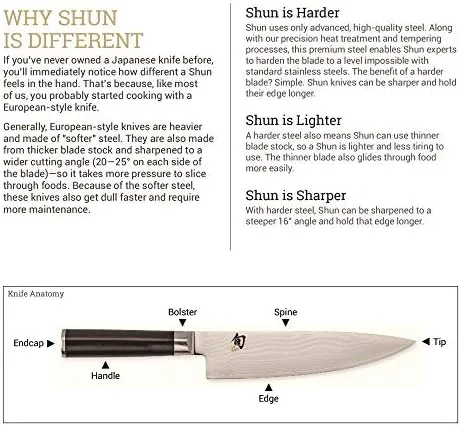 Shun Premier 7" Santoku Knife Hand-Sharpened, Handcrafted in Japan, Light, Agile and Easy to Maneuver, 7-Inch, Silver - Image 5