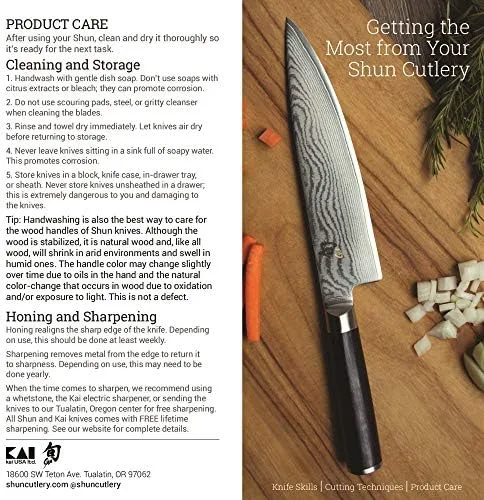 Shun Premier 7" Santoku Knife Hand-Sharpened, Handcrafted in Japan, Light, Agile and Easy to Maneuver, 7-Inch, Silver - Image 6