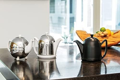 bredemeijer Cosy Teapot, 0.9-Liter, Ceramic Spring White with Insulated Shell - Image 4