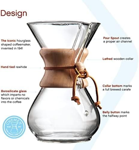 Chemex Pour-Over Glass Coffeemaker - Classic Series - 6-Cup - Exclusive Packaging - Image 4