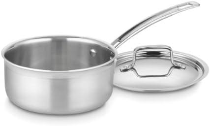Cuisinart MultiClad Pro Stainless Steel 3-Quart Saucepan with Cover & MultiClad Pro Stainless Steel 1-1/2-Quart Saucepan with Cover - Image 6