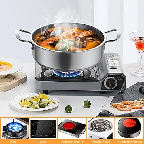 Stainless Steel pots and pans, 6 Piece Nonstick Kitchen Cookware Set,Works with Induction/Electric and Gas Cooktops, Dishwasher - Image 7