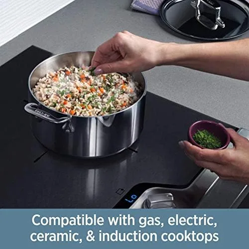 All-Clad D3 3-Ply Stainless Steel Sauté Pan 3 Quart Induction Oven Broiler Safe 600F Pots and Pans, Cookware Silver - Image 4