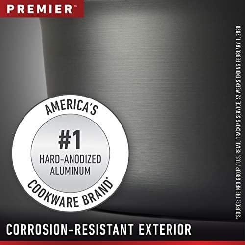 Calphalon 2029636 Premier Hard-Anodized Nonstick 2-Piece 8 12-Inch Frying Pan Set 8/12 Combo Black - Image 8