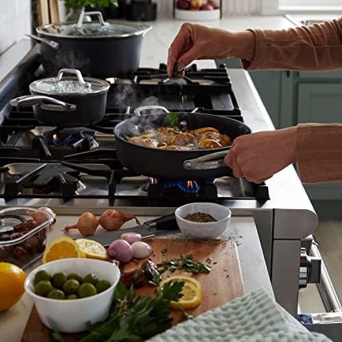 Calphalon Premier Hard-Anodized Nonstick 13-Inch Deep Skillet with Lid - Image 8