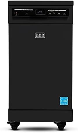 BLACK+DECKER Portable Dishwasher, 18 inches Wide, 8 Place Setting, Black - Image 2