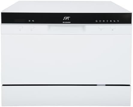 SPT SD-2224DW ENERGY STAR Countertop Dishwasher with Delay Start - Portable Dishwasher with Stainless Steel Interior and 6 Place Settings for Apartment Office And Home Kitchen, White - Image 2