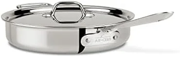 All-Clad D3 3-Ply Stainless Steel Sauté Pan 3 Quart Induction Oven Broiler Safe 600F Pots and Pans, Cookware Silver - Image 2