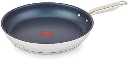 T-fal Platinum Stainless Steel Fry Pan 12 Inch Induction Oven Safe up to 500F Cookware, Pots and Pans, Dishwasher Safe Silver - Image 2
