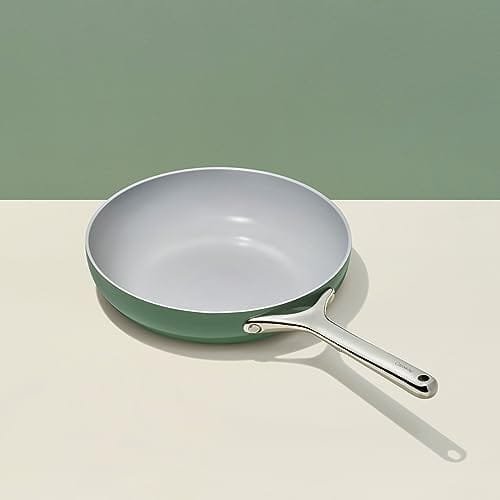 Caraway Nonstick Ceramic Frying Pan (2.7 qt, 10.5") - Non Toxic, PTFE & PFOA Free - Oven Safe & Compatible with All Stovetops (Gas, Electric & Induction) - Sage - Image 4