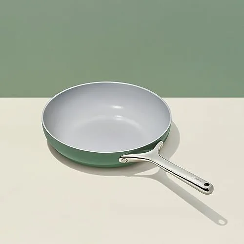 Caraway Nonstick Ceramic Frying Pan (2.7 qt, 10.5") - Non Toxic, PTFE & PFOA Free - Oven Safe & Compatible with All Stovetops (Gas, Electric & Induction) - Sage - Image 4