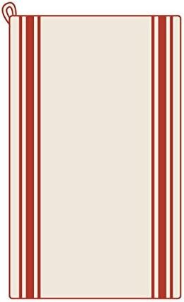 Aunt Martha's 18-Inch by 28-Inch Package of 3 Vintage Dish Towels,Cotton, Red Striped - Image 3