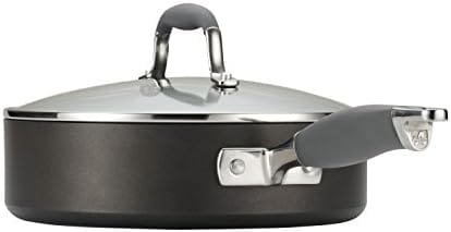Anolon Advanced Hard Anodized Nonstick Saute Pan / Frying Pan / Fry Pan with helper handle - 4 Quart, Gray - Image 6