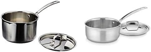 Cuisinart MultiClad Pro Stainless Steel 3-Quart Saucepan with Cover & MultiClad Pro Stainless Steel 1-1/2-Quart Saucepan with Cover - Image 2