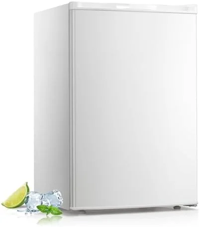 3.0 Cu.Ft Upright Freezer/Small Freezer with Removable Shelves/Adjustable Thermostat, Mini Freezer for Home Kitchen Office (White) - Image 2