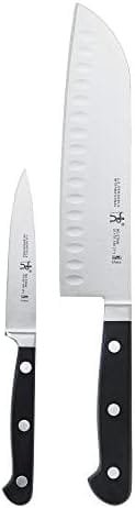 HENCKELS Classic Razor-Sharp 2-Piece Knife Set, Santoku Knife 5 Inch, Paring Knife, German Engineered Informed by 100+ Years of Mastery, Black/Stainless Steel - Image 2
