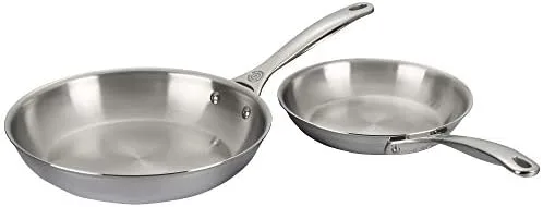 Le Creuset Tri-Ply Stainless Steel 2 pc. Fry Pan Set, (8" Fry Pan & 10" Fry Pan) - Image 3