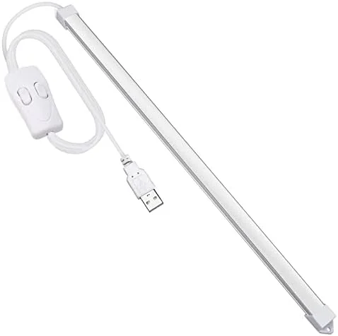 Milpoel LED Strips Craft Light Under Cabinet Lighting Bar Built-in Magnets, USB Powered Counter Lighting Bar, LED Closet Light,3 Color Temperature - Image 2