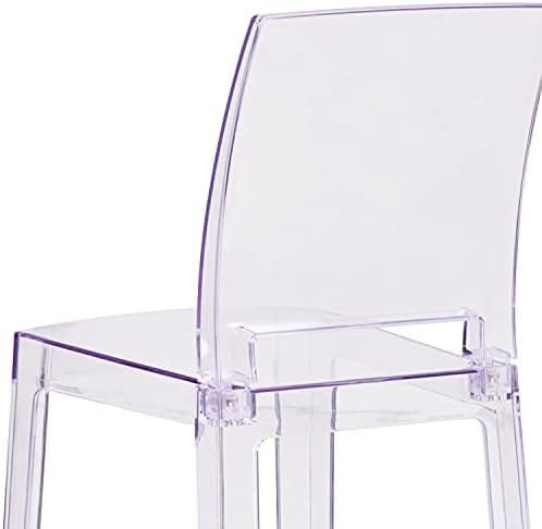 Flash Furniture Ghost Barstool with Square Back in Transparent Crystal - Image 8
