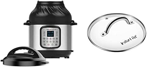Instant Pot Duo Crisp Pressure Cooker 11 in 1, 8 Qt with Air Fryer, Roast, Bake, Dehydrate and more & Genuine Instant Pot Tempered Glass lid, Clear 10 Inch (26 cm) 8 Quart - Image 2