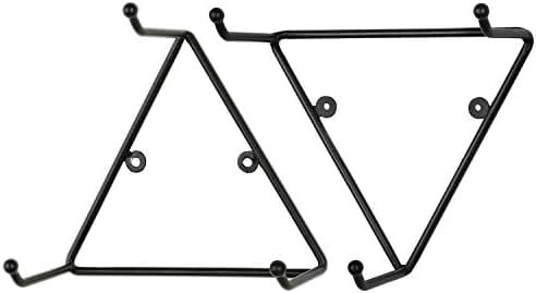 MyGift Matte Black Metal Triangular Coffee Mug Holder Wall Mount Display Rack with 3 Hooks, Set of 4 - Image 6