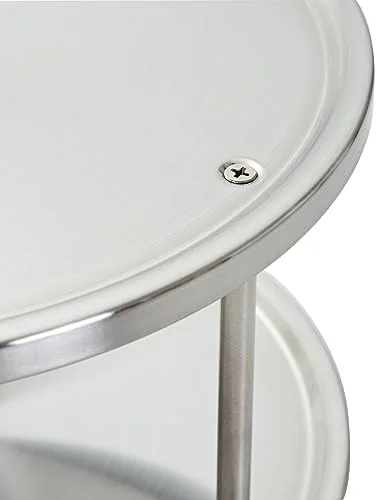 2 Tier Lazy Susan Turntable Organizer for Cabinet, Revolving Spice Rack Carousel for Kitchen Pantry Storage, Stainless Steel (10.5 in) - Image 8