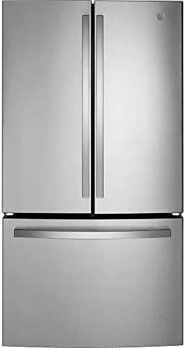 GE GNE27JYMFS 36" French Door Refrigerator with 27 cu. ft. Total Capacity Energy Star LED Lighting Internal Water Dispenser Spill-Proof Shelves in Fingerprint Resistant Stainless Steel - Image 2