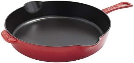 Staub Cast Iron 11-inch Traditional Skillet - Cherry, Made in France - Image 2