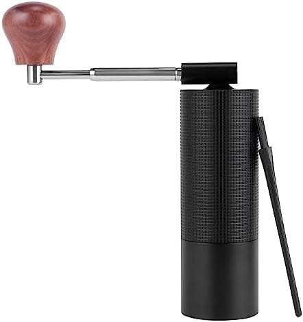WhiteRhino Manual Coffee Grinder with Foldable Handle, Adjustable Stainless Steel Conical Burr Coffee Grinder, Double Bearing Positioning Hand Coffee Grinder for Espresso to French Press, Black - Image 3