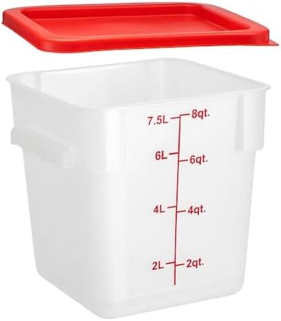 uVeans 6 pack Square Sous Vide Containers With Lids - 8 Quart Restaurant Supplies Food Containers - 3 Containers and 3 Lids Food Service - Image 2