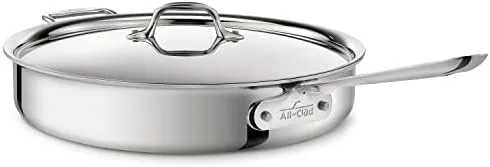 All-Clad D3 3-Ply Stainless Steel Sauté Pan 6 Quart Induction Oven Broiler Safe 600F Pots and Pans, Cookware Silver - Image 2
