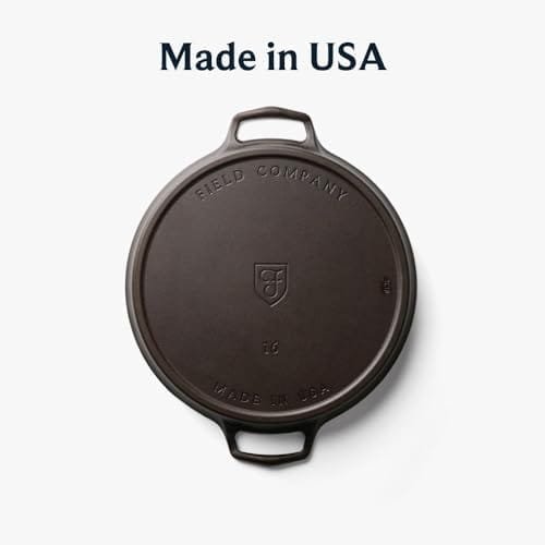Field Company No.16 Double-Handled Cast Iron Skillet—Smoother, Made in USA, Vintage Style, Preseasoned - Image 3