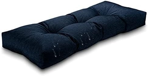 Millsilo Non Slip Bench Cushion for Indoor Outdoor Furniture, Water Resistant Durable Thicken Window Seat Cushions for Storage Bench, Long Bench Pads for Mudroom, 42x16x4 inch, Star Blue - Image 2
