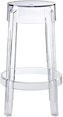 Modway Casper Modern Acrylic Counter Bar Stool in Clear - Fully Assembled - Image 3