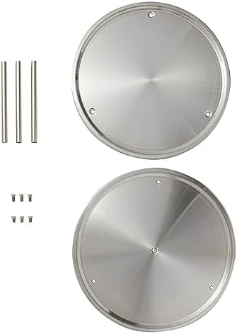 2 Tier Lazy Susan Turntable Organizer for Cabinet, Revolving Spice Rack Carousel for Kitchen Pantry Storage, Stainless Steel (10.5 in) - Image 9