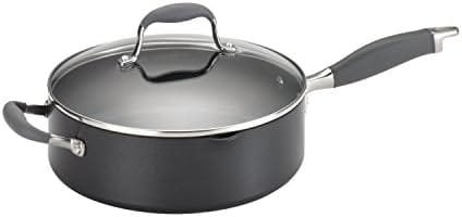 Anolon Advanced Hard Anodized Nonstick Saute Pan / Frying Pan / Fry Pan with helper handle - 4 Quart, Gray - Image 2