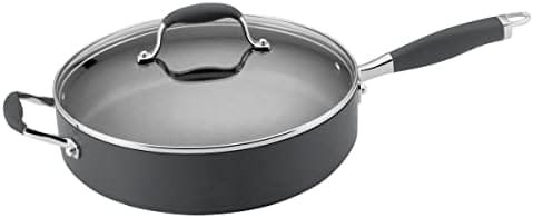 Anolon Advanced Hard Anodized Nonstick Saute Fry Pan with Helper Handle, 5 Quart, Gray - Image 2