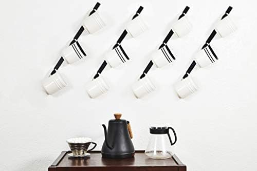 SoCal Buttercup Coffee Mug Wall Rack - Metal Mug Racks for Wall - Wall Mug Rack - Coffee Cup Rack Wall Hanging Holder - Teacup and Mason Jar Hanger Display Holder - Hold a Dozen Cups and Mugs - Image 7