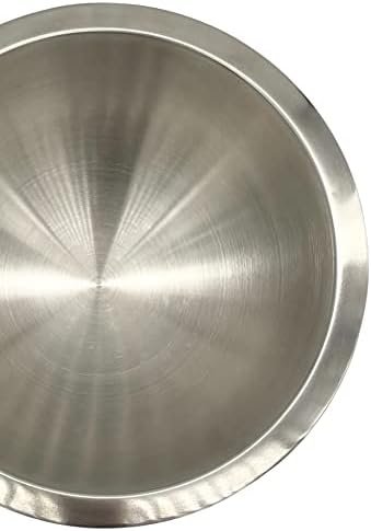 Hudson Contemporary Stainless Steel Insulated Double Wall Salad Serving Bowl, Matte Finish - Image 3