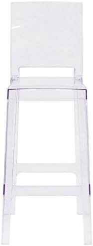 Flash Furniture Ghost Barstool with Square Back in Transparent Crystal - Image 10